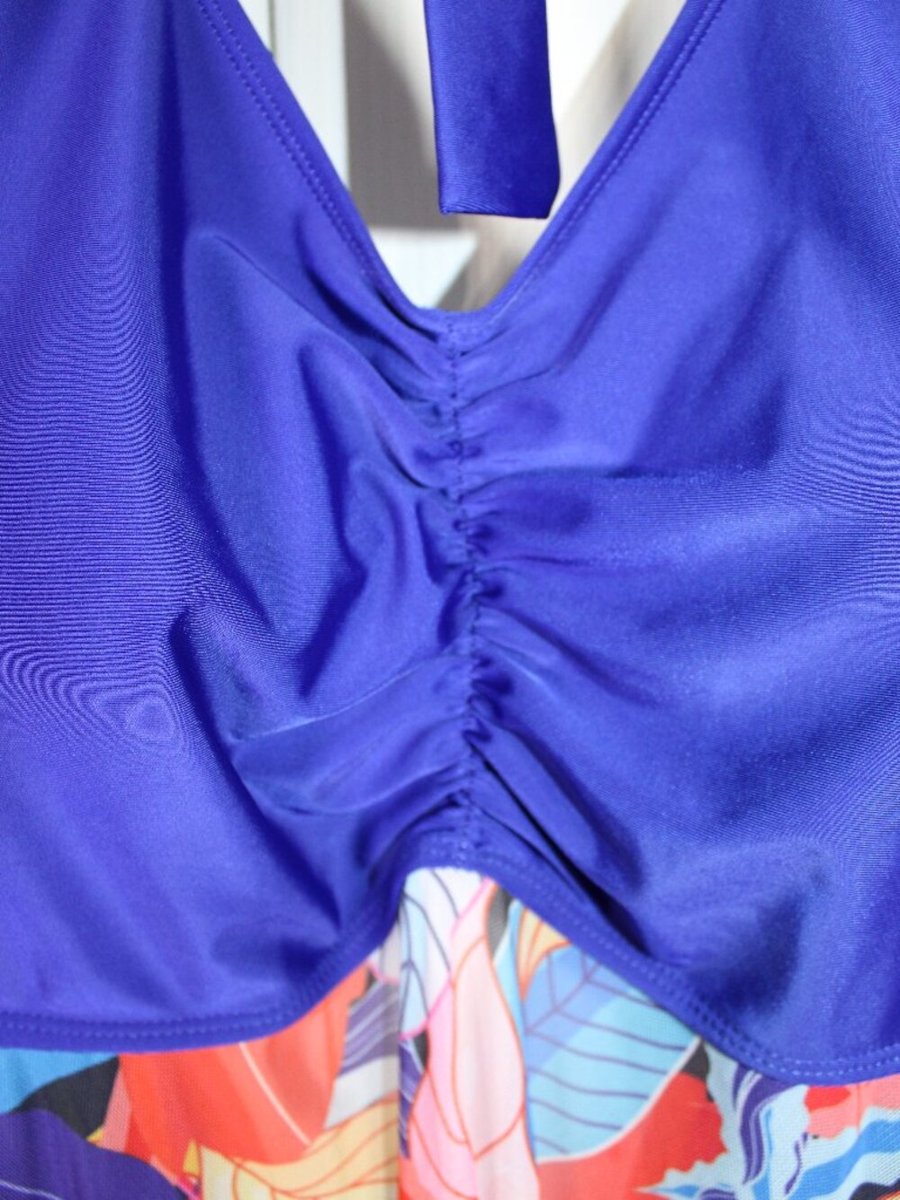 Women Colorful Boho Swimsuit Top with Sheer Bottom Coverage (No Bottom Included) - Picture 5 of 11